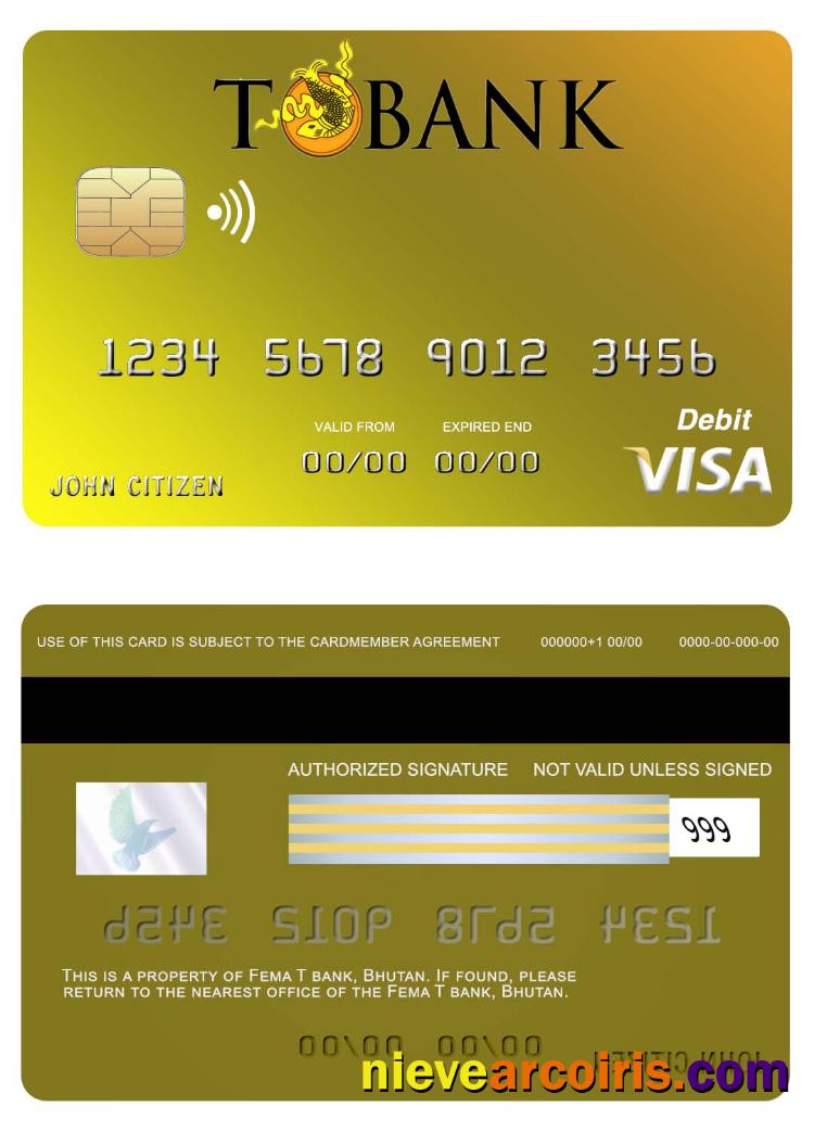 Bhutan T bank visa card